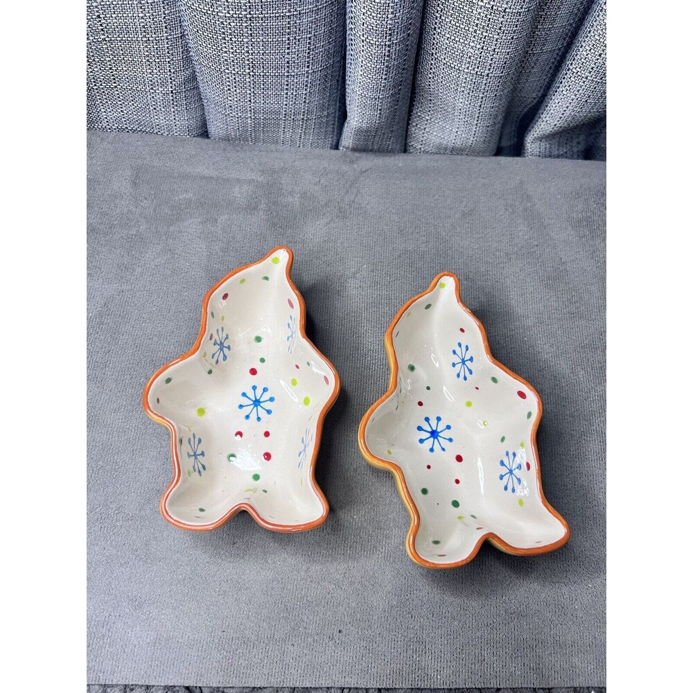 Temptations Gingerbreadman Winter Whimsy 8 oz Dip Sauce Ramekins Bowl Dish Lot